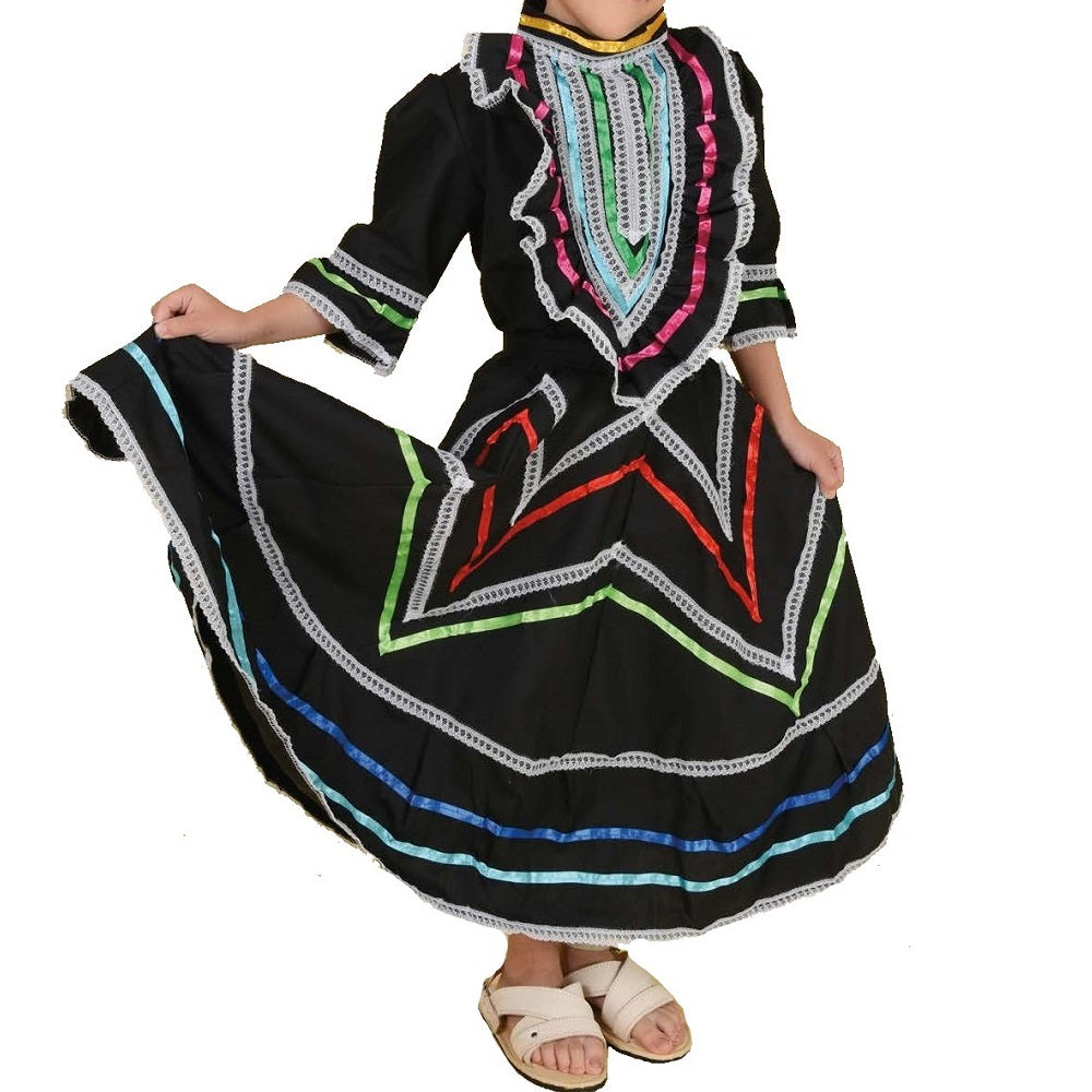 Vestido Jalisco de Niña KS-74145 Black - Girls Dress