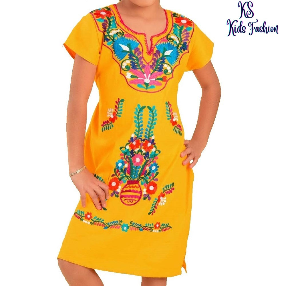 Vestido Bordado de Niña KS-77412 - Embroidered Dress for kids