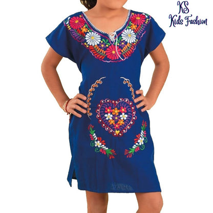 Vestido Bordado de Niña KS-77413 - Embroidered Dress for kids