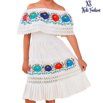 Vestido Bordado de Niña KS-77450 - Embroidered Dress for kids