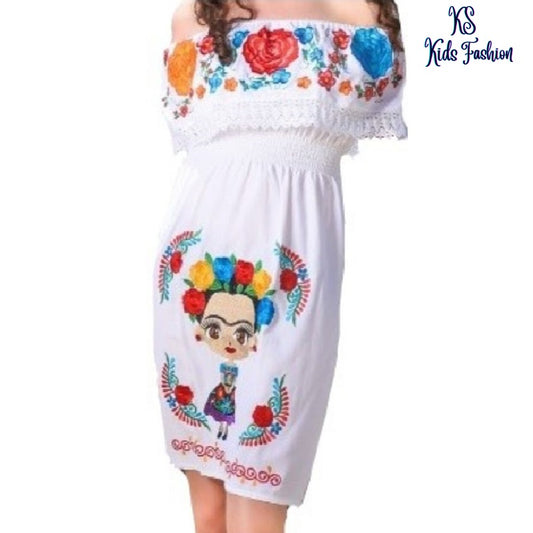 Vestido Bordado de Niña KS-77465 - Embroidered Dress for kids