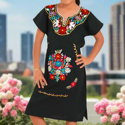 Vestido Bordado de Niña KS-77410 - Embroidered Dress for kids