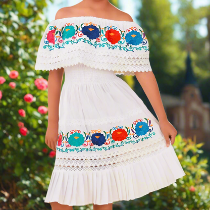 Vestido Bordado de Niña KS-77450 - Embroidered Dress for kids